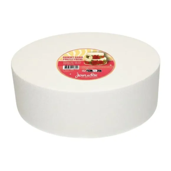 Cake Dummy rond en polystyrène - 35 x 10 cm