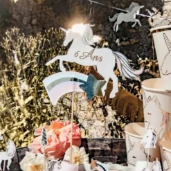 Cake topper - Collection Licorne Pastel