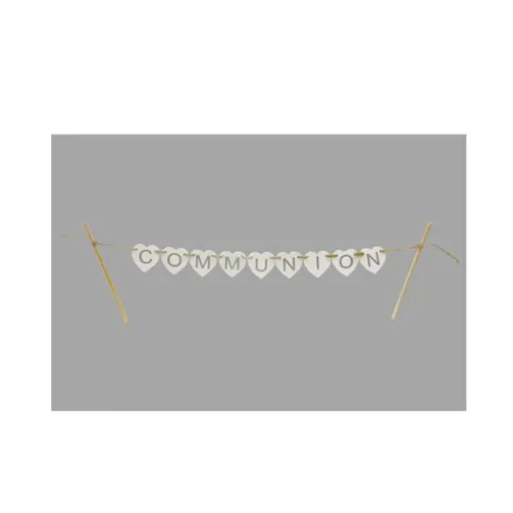 Cake Topper - Décoration Communion Blanc et Argent