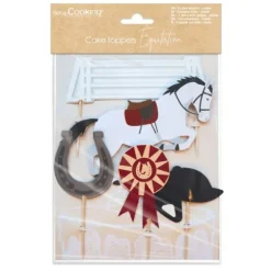 5 cake toppers pour décoration de gâteaux - Équitation