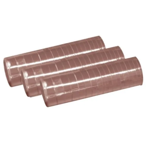 Canon à confettis avec serpentins blancs et dorés - 25 cm