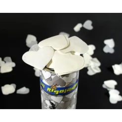 Canon à confettis "Coeur blanc" - Grand modèle