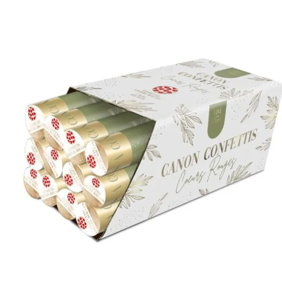 Canon à confettis en forme de cœurs rouges - Collection Vive les Mariés