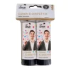 Canon à confettis en forme de papillons blancs - 40 cm