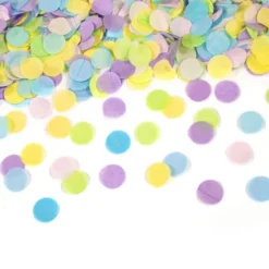 Canon à confettis ronds en papier - 40 cm - Pastel Multicolore