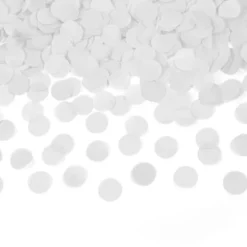 Canon à confettis ronds en papier - 60 cm - Blanc