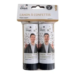 2 canons à confettis - 11 cm - Couleur au choix