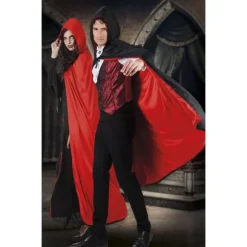 Cape de Vampire Réversible - Noire et Rouge