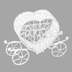 Carrosse en métal Blanc - 11 cm