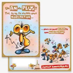 Carte d’Anniversaire Grand Format avec Enveloppe - "Un an de plus ?"