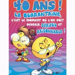 Carte d'Anniversaire Maxi Format avec Enveloppe - 40 ans