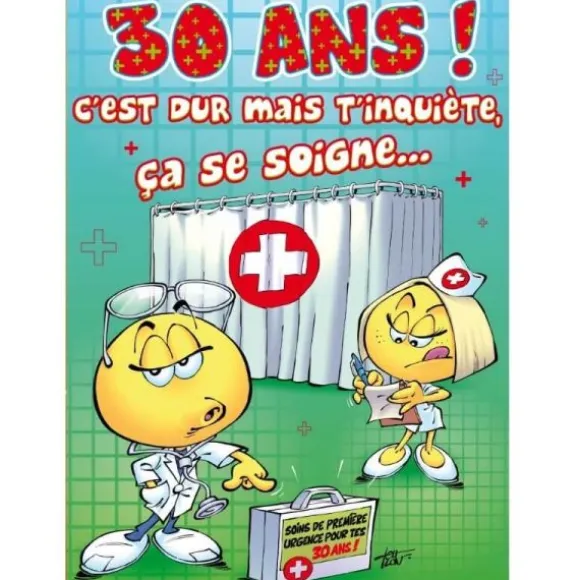 Carte d'Anniversaire Maxi Format avec Enveloppe - 30 ans