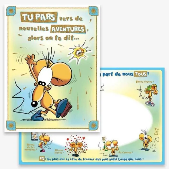 Carte Géante avec Enveloppe - "Tu pars"