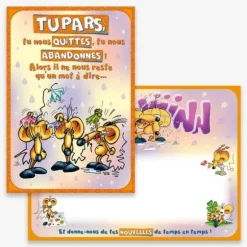 Carte Grand Format avec Enveloppe - "Tu pars"