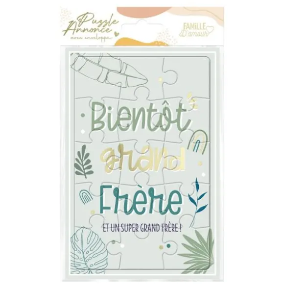 Carte Puzzle Annonce - Bientôt Grand Frère - Collection Annonce de Grossesse