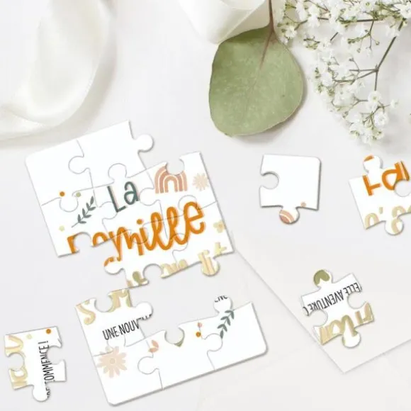 Carte Puzzle Annonce - La famille s'agrandit - Collection Annonce de Grossesse