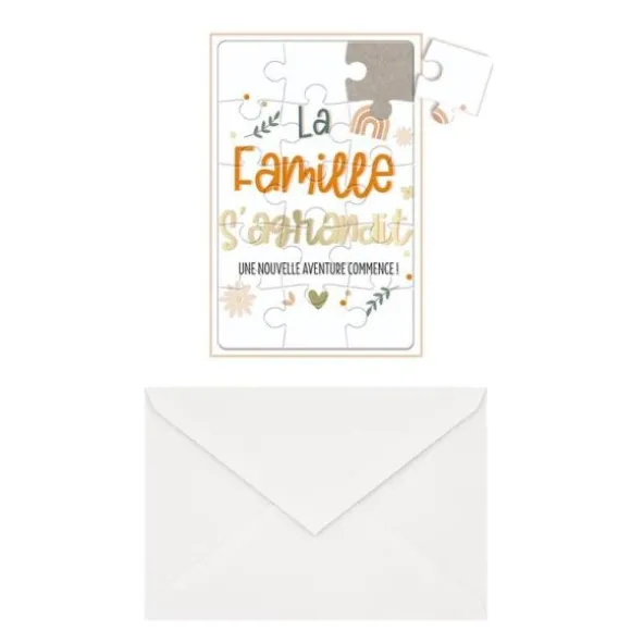 Carte Puzzle Annonce - La famille s'agrandit - Collection Annonce de Grossesse