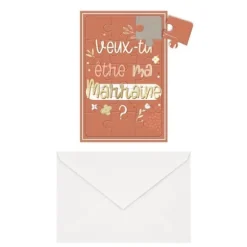 Carte Puzzle Annonce - Veux-tu être ma Marraine ? - Collection Annonce de Grossesse