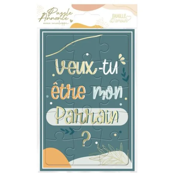 Carte Puzzle Annonce - Veux-tu être mon Parrain ? - Collection Annonce de Grossesse