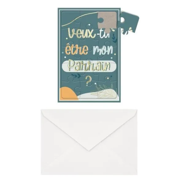 Carte Puzzle Annonce - Veux-tu être mon Parrain ? - Collection Annonce de Grossesse