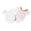 10 cartes de pronostics en forme de body - 16 cm - Collection Petite Merveille & Petit Trésor - Modèle au choix
