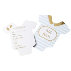 10 cartes de pronostics en forme de body - 16 cm - Collection Petite Merveille & Petit Trésor - Modèle au choix