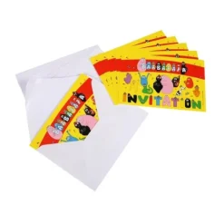 6 Cartes d'Invitation avec Enveloppes Barbapapa