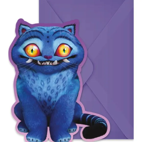 6 cartes d'invitation en carton avec enveloppes - 18 x 11 cm - KPop Demon Hunters™