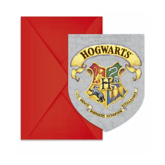 6 cartes d'invitation en carton avec enveloppes - 10 x 10 cm - Collection Fairy World