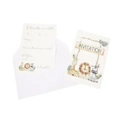 6 cartes d’invitation en carton - 10 x 15 cm - Collection Happy Cop's