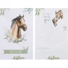 6 cartes d’invitation en carton - 10 x 15 cm - Collection Hippique