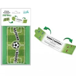 6 cartes d’invitation en carton avec enveloppes - Collection Pirate