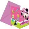 6 Cartes d'Invitation + Enveloppes - Minnie Mouse de Disney Junior