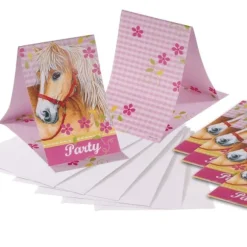 Cartes d'Invitation + Enveloppes Anniversaire Chevaux