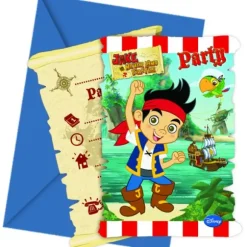 Cartes d'invitations Jake et les pirates du pays imaginaire Disney®