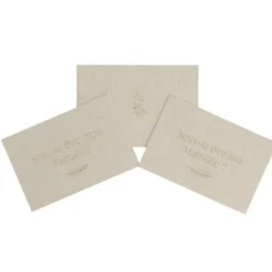 2 cartes "Veux-tu être ma marraine / mon parrain" avec enveloppes en papier - 15 x 10 cm - Collection Baptême Effet Lin et Or