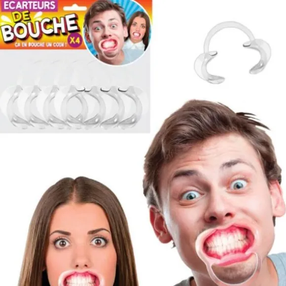 Écarteurs de bouche humoristiques x4