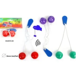 Castagnettes tac tac avec boules - 3,5 cm - Couleur aléatoire