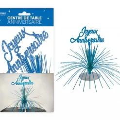 Centre de table "Joyeux Anniversaire" - Couleur au choix