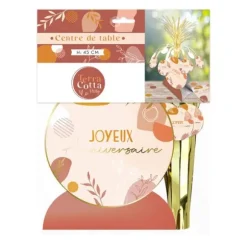 Centre de table - Joyeux Anniversaire - Collection Terracotta