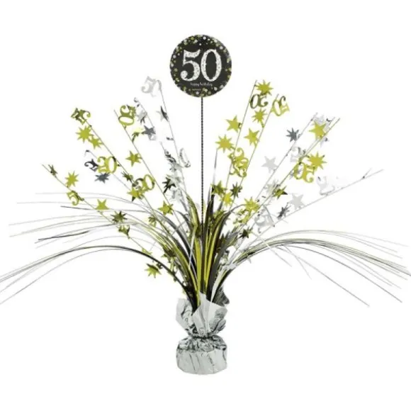 Centre de Table Palmier 50 Ans - Argent / Or