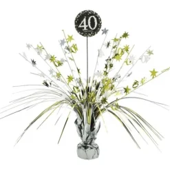 Centre de Table Palmier 40 Ans - Argent / Or
