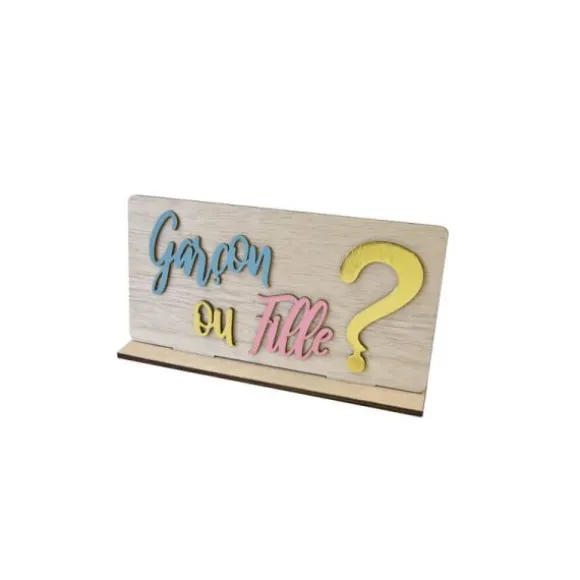 Centre de table sur socle - Gender Reveal - Fille ou Garçon ?