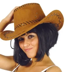 Chapeau de Cow Girl Marron - Couleur Aléatoire