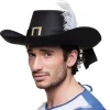 Chapeau de Mousquetaire Noir pour Homme