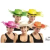 Chapeau de paille hawaïen avec franges - Couleur Aléatoire