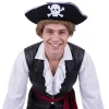 Chapeau de Pirate avec liseré blanc pour adulte