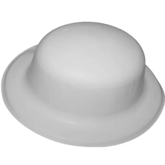 Chapeau Melon en Plastique - Blanc