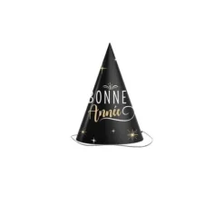 6 Chapeaux pointus en carton - Bonne Année