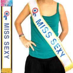 Écharpe de Miss "Miss Sexy" Bleue